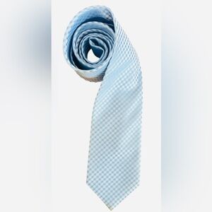 Geoffrey Beene Light Blue Checkered Tie